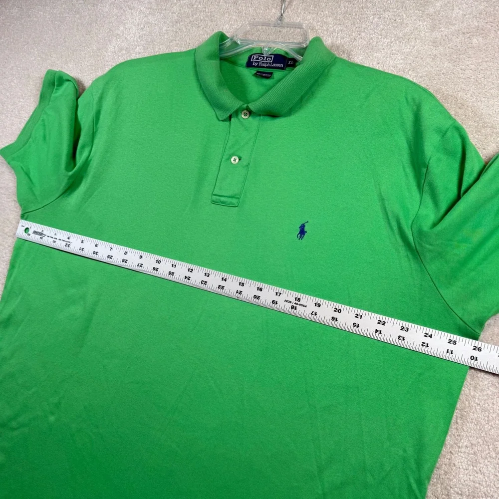 Polo Ralph Lauren Polo Shirt Men XL Green Short Sleeve Cotton Pony Logo Classic